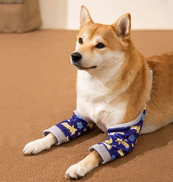 Dog knee protector pad and elbow support wrap