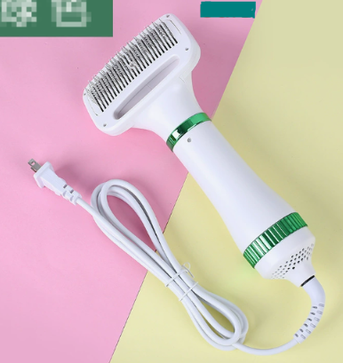 Portable 2-in-1 dog hair dryer and grooming comb