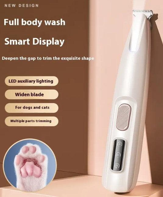 Pet paw trimmer with built-in LED light