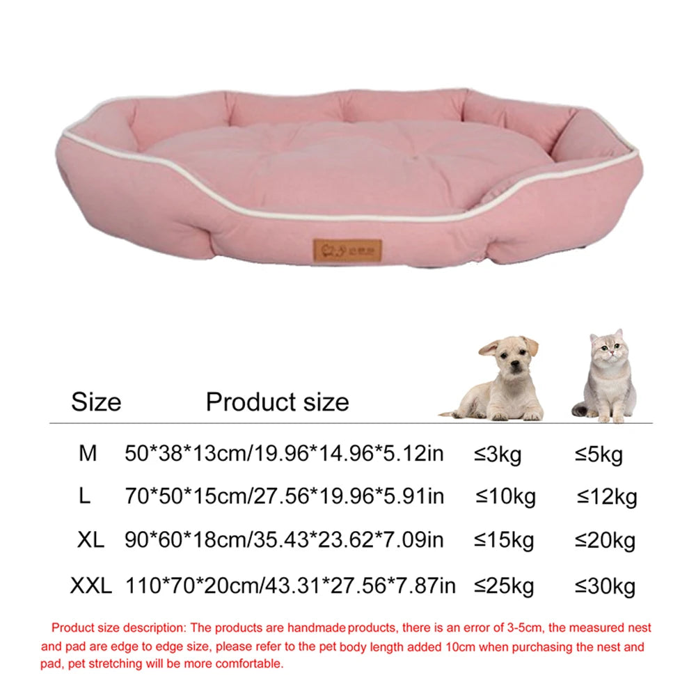 Four Season Square Dog Bed for Large Dog Mattress Bite-Resistant Cat Bed Soft Thickened Dog Bed Waterproof Sofa Pet House