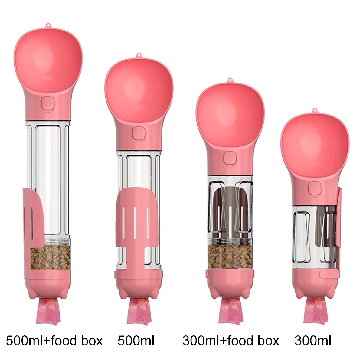 3-in-1 Multifunctional Portable Pet Water Bottle and Food Feeder with Leak-Proof Poop Dispenser