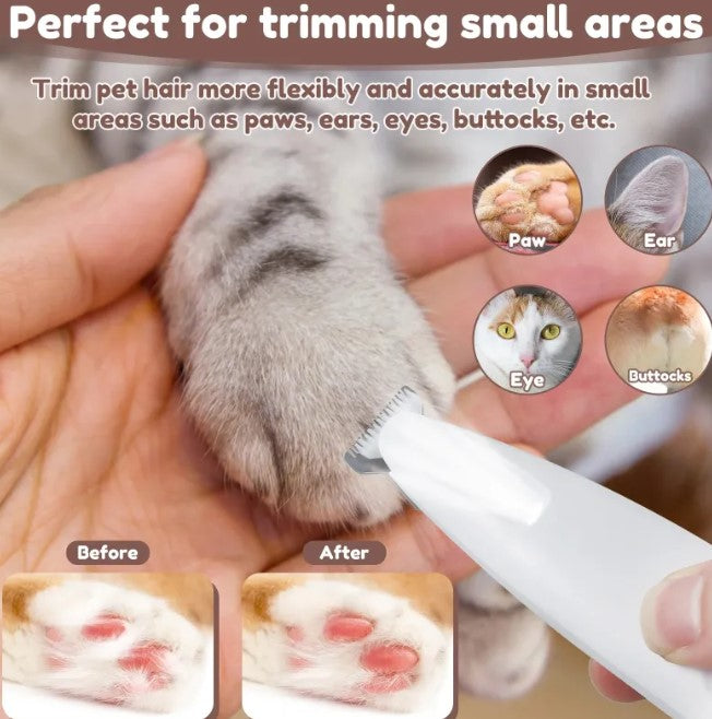 Pet paw trimmer with built-in LED light