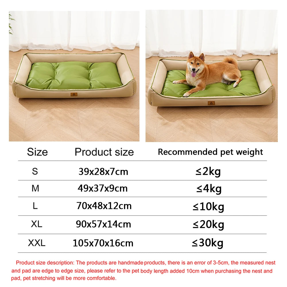 Four Season Square Dog Bed for Large Dog Mattress Bite-Resistant Cat Bed Soft Thickened Dog Bed Waterproof Sofa Pet House