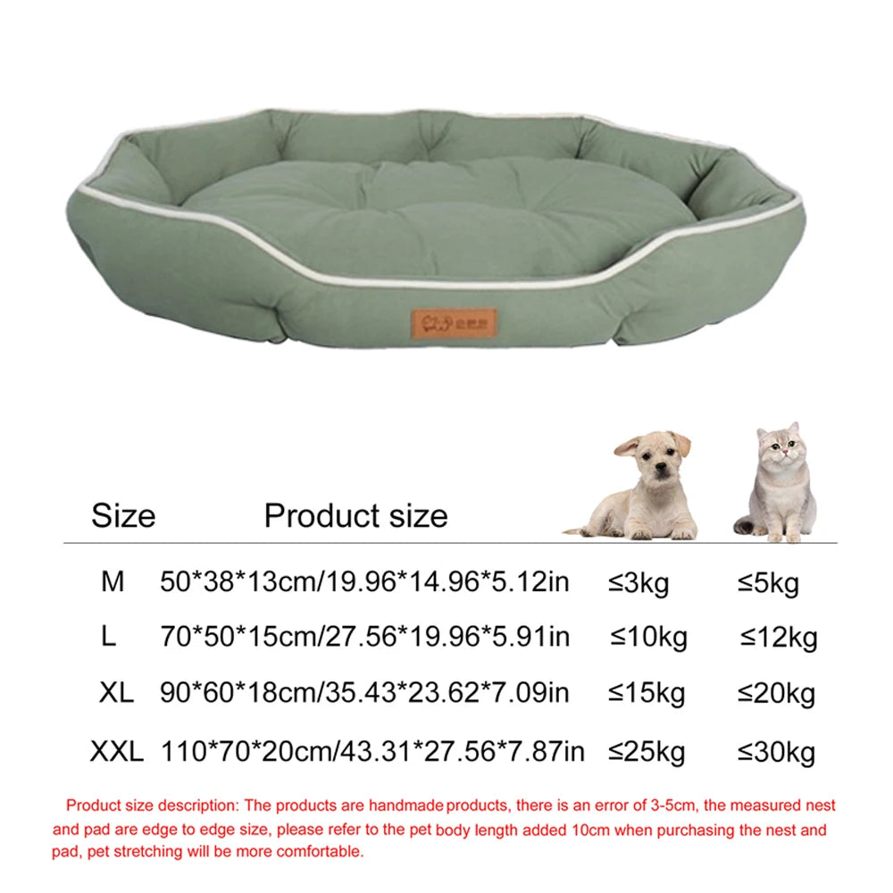 Four Season Square Dog Bed for Large Dog Mattress Bite-Resistant Cat Bed Soft Thickened Dog Bed Waterproof Sofa Pet House