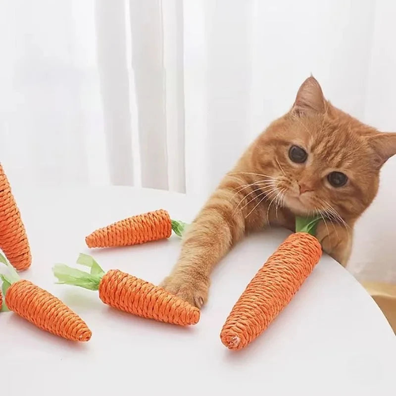 Cat Toys Sound Carrot Cuddle Cat Stick since Fun Fun Cat Teething Stick Anti-Bite Cat Scratch Board Pet Supplies