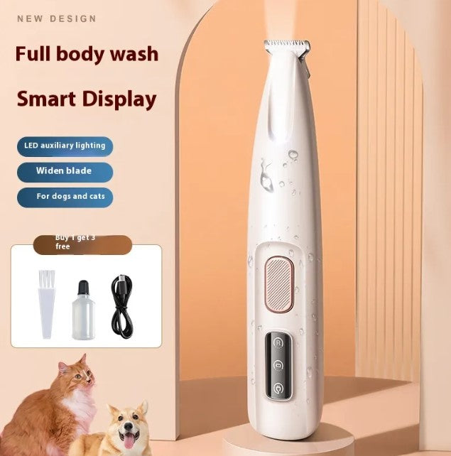 Pet paw trimmer with built-in LED light